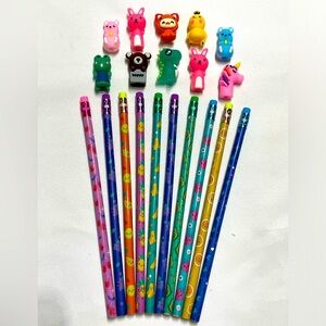 Set of 10 Scented Pencils with adorable kawaii pencil toppers NEW! (2/4)